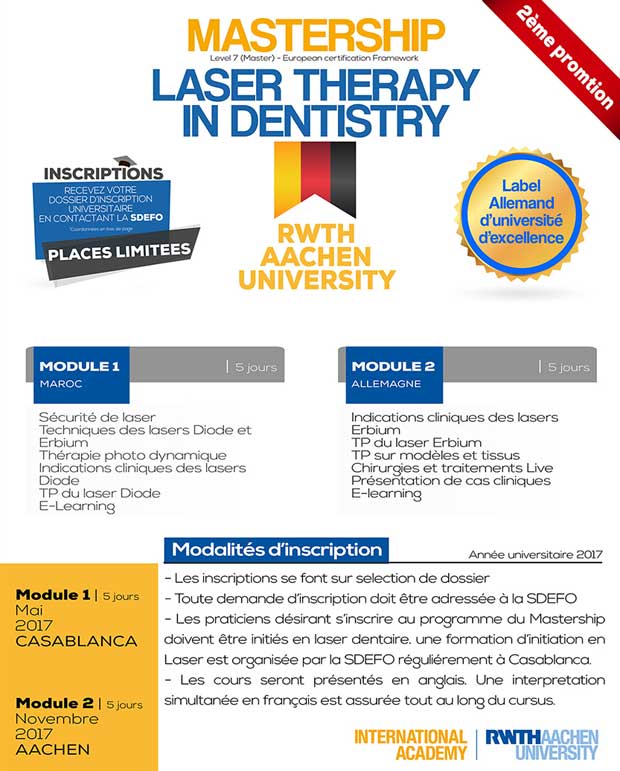 MASTERSHIP COURSE: Laser Therapy in dentistry V 2017