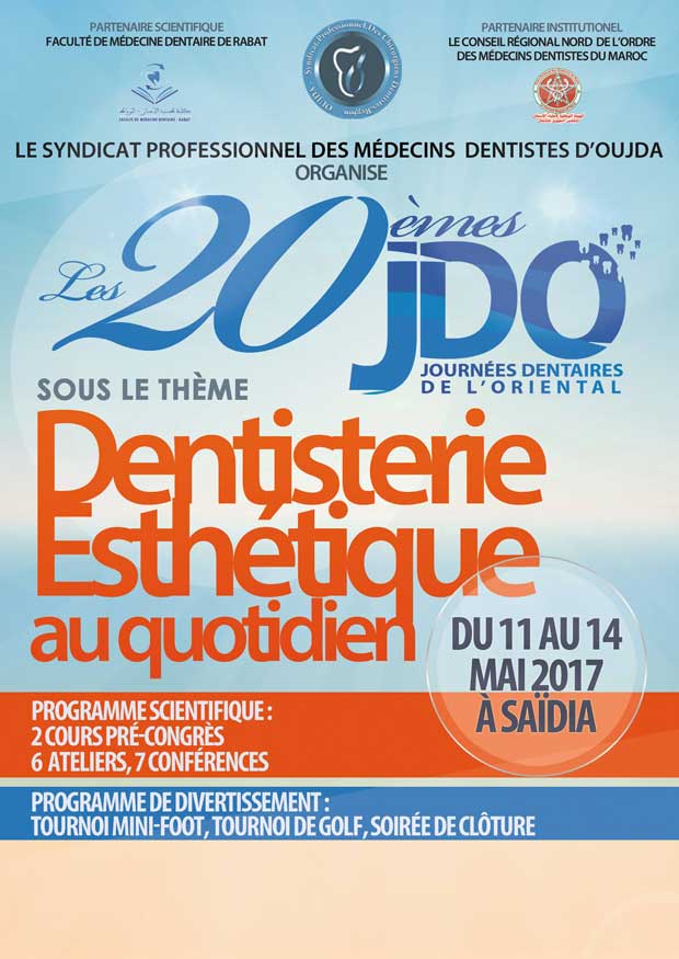 Affiche 20èmes Journées Dentaires de l'Orient 2017