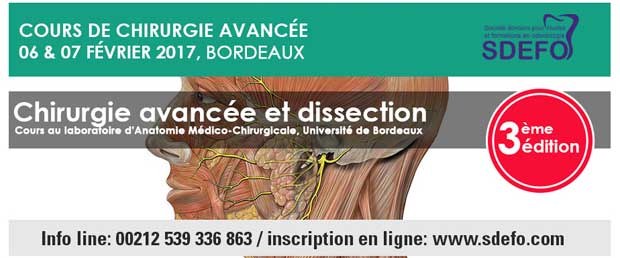 Affiche chirurgie avancée dans la dissection 2017