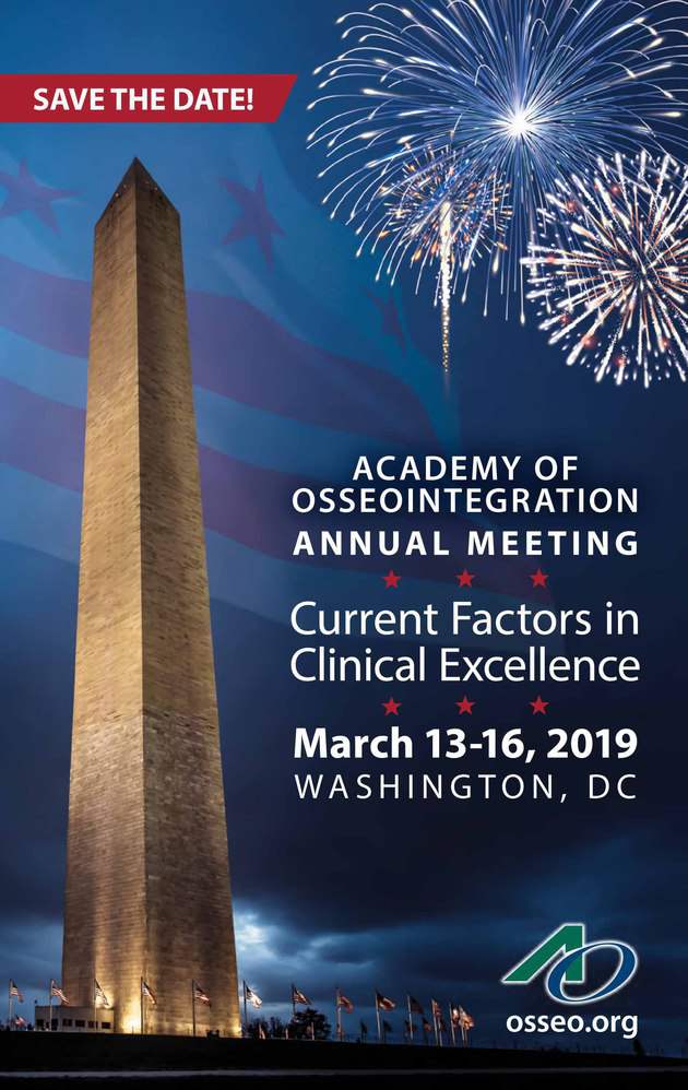 ffiche Annual Meeting of Academy of Osseointegration 2019