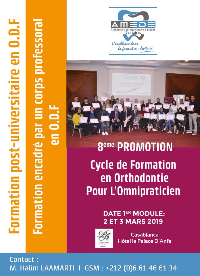 Formation orthodontie amede 2019