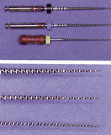 Fig.11 : PROFILE 25 conicité 04, PROFILE 25 conicité 06, Lime K Ni-Ti conocité 02 (LASFARGUES, 97)